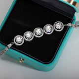 Brilliant Luxury 5ct D Color High Quality Moissanite Diamonds Silver Tennis Adjustable Bracelet - Luxury Jewellery - The Jewellery Supermarket