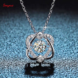 Beating Heart Design Round Cut 0.5ct High Quality Moissanite Diamonds Sparkling Necklace - Fine Jewellery
