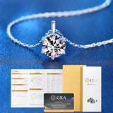 Super 1 or 2 Carat 6 Prong Real High Quality Moissanite Diamonds Necklace For Women - Luxury Fine Jewellery - The Jewellery Supermarket