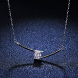 Amazing 1 Carat VVS D Color High Quality Moissanite Diamonds Accented Necklace for Women - Fine Jewellery