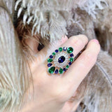 NEW Boho Luxury Fashion Retro AAA+ Quality Zirconia Diamonds Ball Jewelry Ring