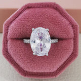 Dazzling Luxury Oval Pink AAA+ Cubic Zirconia Popular Rings - The Jewellery Supermarket