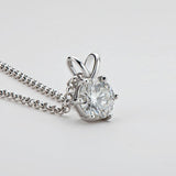 Lovely 1 Carat D Color ♥︎ High Quality Moissanite Diamond ♥︎ Real Silver Pendant Necklace