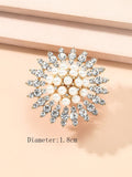 NEW VINTAGE RINGS Luxury Big Flower Pearl Promise Midi Crystal Rings - The Jewellery Supermarket