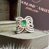 New Luxury Personality Geometric AAA+ Quality CZ Diamonds Fashion Ring - The Jewellery Supermarket