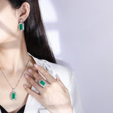 NEW ARRIVAL - Vintage Lab Emerald Gemstone Luxury Party Fine Jewelry Sets - The Jewellery Supermarket