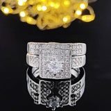 NEW ARRIVAL Luxury AAA+ Quality Cubic Zirconia Bride Wedding Ring Set for Women