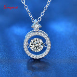 Beating Heart Design Brilliant Round Cut 0.5CT 5mm High Quality Moissanite Diamonds Necklace - Fine Jewellery - The Jewellery Supermarket