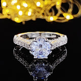 New Luxury Halo Round Cut Lovely AAA+ Quality CZ Diamonds Designer Engagement Ring
