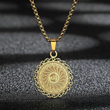 NEW ARRIVAL - Gold Silver Colour Unique Muslim Jewellery Pendant Necklace - Best Gifts