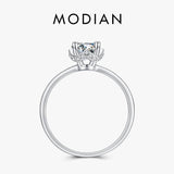 Luxury Classic Round Clear AAAA Simulated Diamonds Brand Ring - Platinum Plated Statement Fine Jewellery