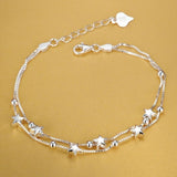 Popular 925 Sterling Silver Beautiful Stars Charm Bracelets for Women -  Fashion Designer Jewellery