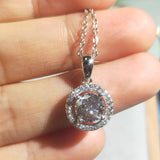 Captivating 1.0CT Solitaire Sparkling ♥︎ High Quality Moissanite Diamonds ♥︎ Necklace for Women - The Jewellery Supermarket