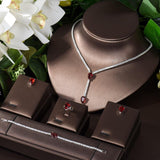 NEW - Graceful Water Drop Design AAA+ Cubic Zirconia Diamonds jewellery Set - The Jewellery Supermarket