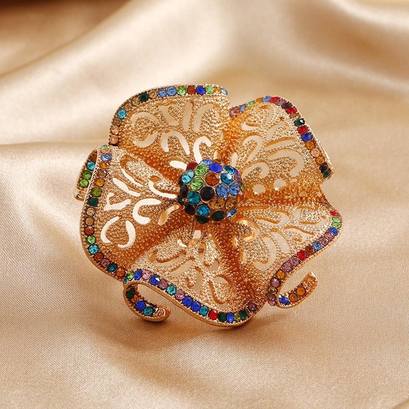 NEW VINTAGE RINGS Princess Queen Big Geometric Hollow Flower Chunky Bohemian Rings - The Jewellery Supermarket
