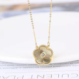 NEW 4pcs/Set Luxury Clover Necklace/Earrings/Ring/Bracelet Gold Colour Four Leaf Clover Luxury Jewellery - The Jewellery Supermarket
