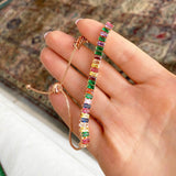 NEW Luxury Cute Multicolor Cubic Zirconia Crystals Charming Hand Made Tennis Bracelets For Women - The Jewellery Supermarket