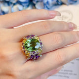 New Fashion Luxury Colorful AAA+ Zirconia Diamonds Jewelry Engagement Mood Ring - The Jewellery Supermarket