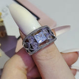Excellent New Arrival Luxury Flower Design AAA+ Cubic Zirconia Diamonds Fashion Ring