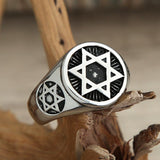 NEW ARRIVAL Vintage Religious Simple Star Of David Stainless Steel Rings For Men and Women - The Jewellery Supermarket