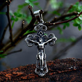 New Creative Design Stainless Steel Cross Jesus Pendant For Men -  Crucifix Eastern Orthodox Christian Jewellery