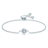 Charming 1ct D Color VVS1 Round Cut 14K WGP High Quality Moissanite Diamonds 4 Prong Bracelet - Fine Jewellery