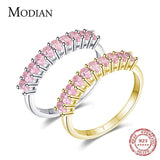 Romantic Pink AAAA Simulated Diamonds Ring - Sterling Silver Luxury Dazzling Rings - Wedding Jewellery