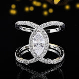 GREAT GIFT IDEAS - Lovely Silver Color AAA+ Cubic Zirconia Diamonds Ring