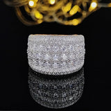 New Luxury Dazzling Round Cut AAA+ Quality CZ Diamonds Designer Engagement Ring