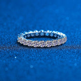 2.2CT D Color Full Eternity High Quality Moissanite 3MM Diamonds Eternity Ring - Lab Created Jewellery