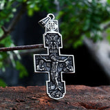 New Fashion Stainless Steel Cross Jesus Pendant Christian Jewellery - High Quality Polished Mens Pendant