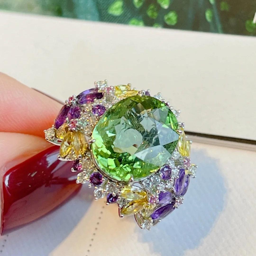New Fashion Luxury Colorful AAA+ Zirconia Diamonds Jewelry Engagement Mood Ring - The Jewellery Supermarket