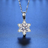 1 Carat VVS D Color High Quality Moissanite Diamonds Snowflake Star of David Design Pendant - Fine Jewellery