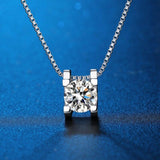 Super Real 1ct/2ct D Colour VVS Round Cut Multi Colour High Quality Moissanite Diamonds Necklaces Fine Jewellery