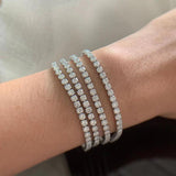 Excellent Round Cut VVS 18K WGP High Quality Moissanite Diamonds Tennis Bracelet for Women - Fine Jewellery
