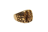 Masonic 316 L Stainless steel Gold Colour Ring - The Jewellery Supermarket