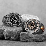 Best Gifts - Rock Hip Hop Stainless Steel Masonic Men Rings
