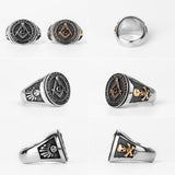 Best Gifts - Rock Hip Hop Stainless Steel Masonic Men Rings - The Jewellery Supermarket