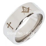 Hot Sales Polished Color Men's Masonic Tungsten Wedding Ring