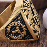 Vintage Style Big Stainless Steel Masonic Rings For Men - The Jewellery Supermarket