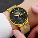 Great Gifts for Men - Top Brand Luxury Waterproof Ultra Thin Steel Strap Casual Quartz Watches - The Jewellery Supermarket