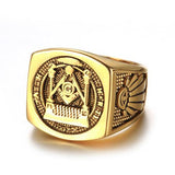 European and American 316L Titanium Steel Men's Masonic ring - The Jewellery Supermarket