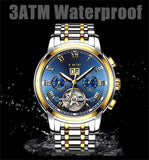 Great Gift Ideas for Men - Top Luxury Brand Business Waterproof Full Steel Military Watch - The Jewellery Supermarket
