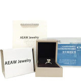 Attractive 0.7ctw 3mm DF Round Cut Moissanite Diamond Engagement & Wedding Ring - The Jewellery Supermarket