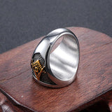 High Quality Stainless Steel Retro Masonic Rings For Men - The Jewellery Supermarket