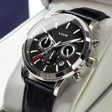Great Gift Ideas - New Luxury Sport Chronograph Leather Strap Wrist Watches