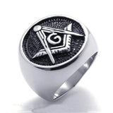 Popular 316L Stainless Steel Titanium Freemasons Ring - The Jewellery Supermarket