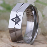 Hot Selling COOL NEW Tungsten Carbide Masonic Band Rings - The Jewellery Supermarket
