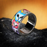 New - Handmade Luxury Creative Epoxy Enamel Color Cat Head 925 Silver Ring - The Jewellery Supermarket
