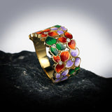 New 2022 - Handmade Flower Drip Enamel New Jewelry Butterfly Ring - The Jewellery Supermarket